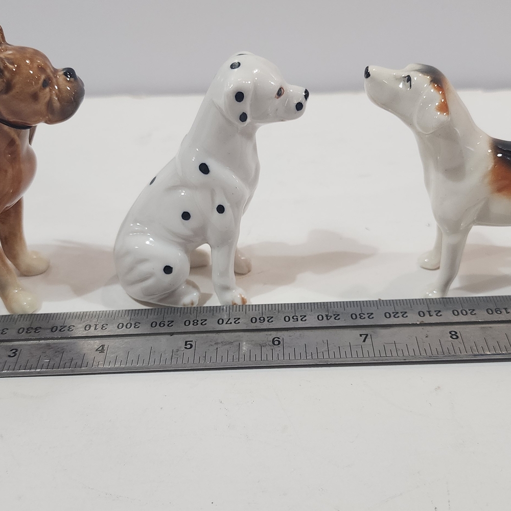 Goebel, Beswick , Ceramic, Porcelain Dog Figurines,Boxer, Dalmatian,Beagle.